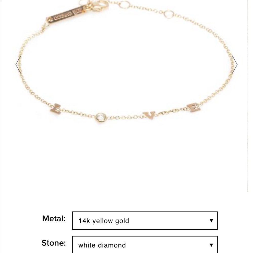 ZOË CHICCO 14K DIAMOND SPREAD OUT LOVE BRACELET